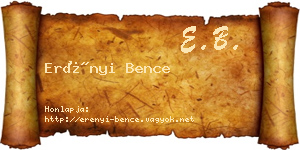 Erényi Bence névjegykártya