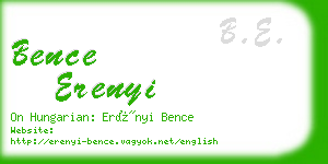 bence erenyi business card